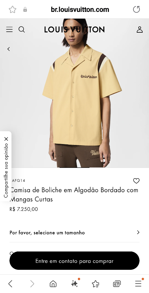 Louis Vuitton Embroidered Short-Sleeved Cotton Bowling Shirt 1AFQ14-duoc-ban-tai-HVIP Shoes & Clothes