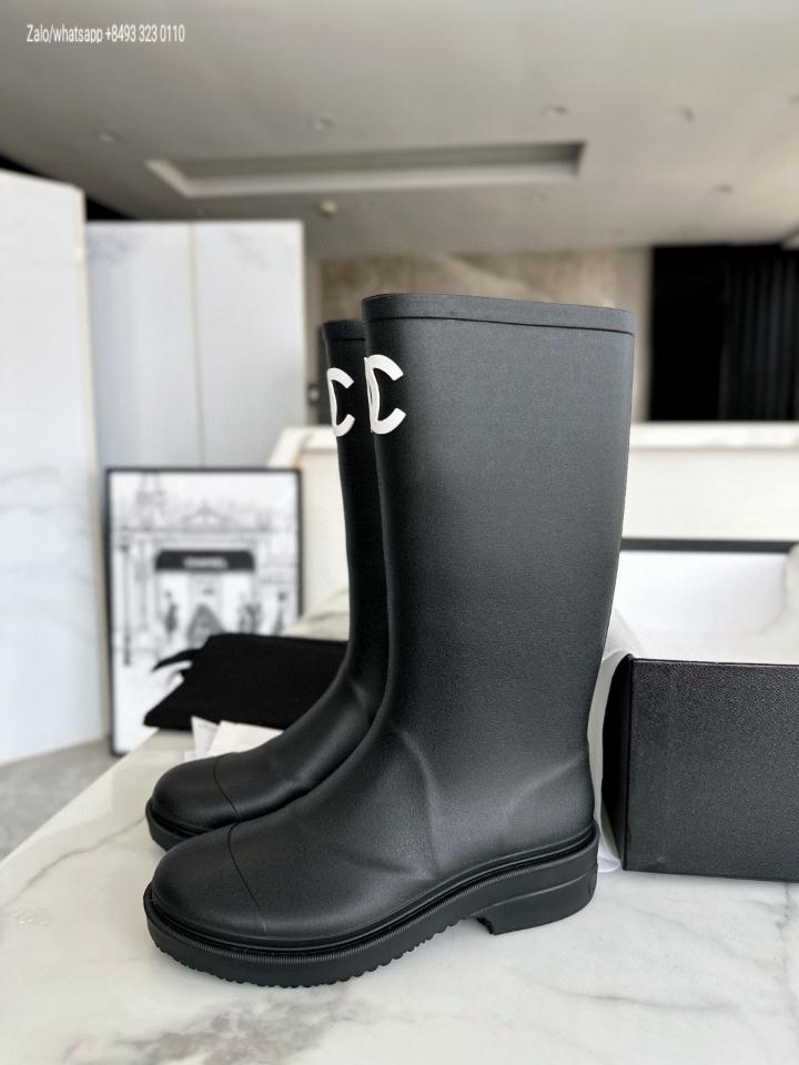 Chanel Rubber Rain Boots Black G39620-duoc-ban-tai-Hvip Bags & Accessories