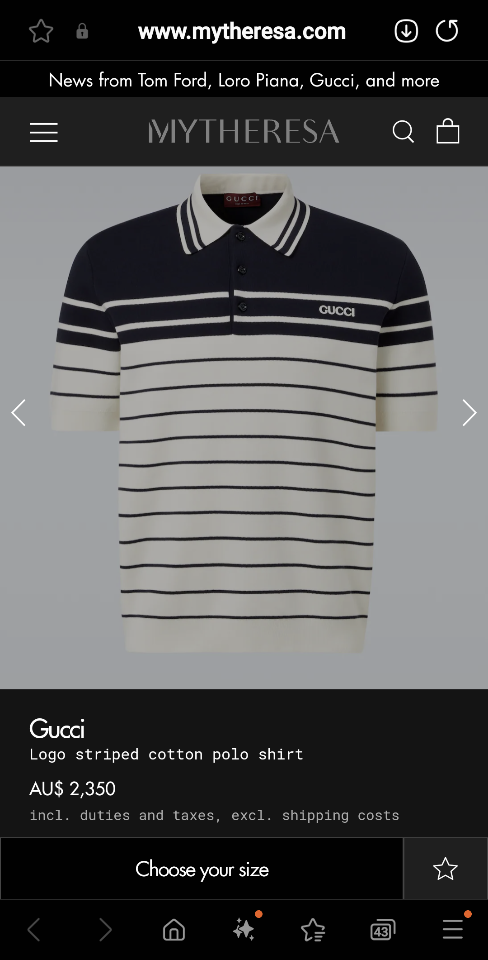 Gucci
Logo striped cotton polo shirt-duoc-ban-tai-HVIP Shoes & Clothes