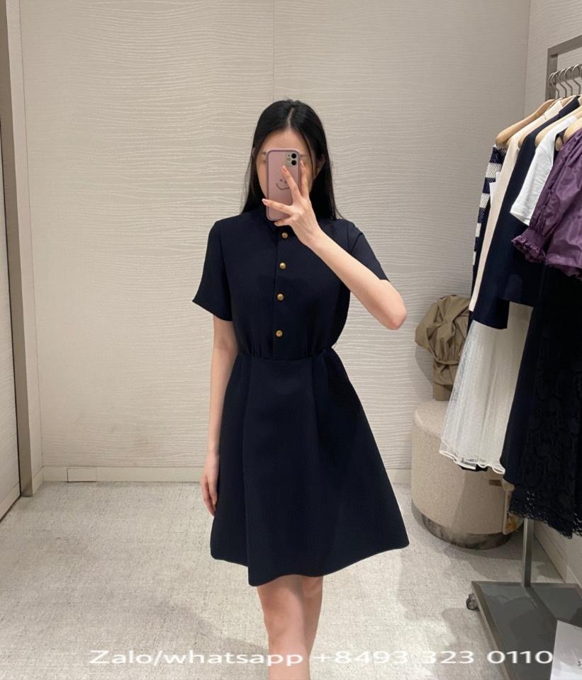 Dior dress black wool and silk with belt V6-duoc-ban-tai-Hvip Bags & Accessories