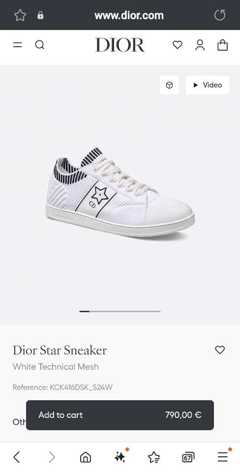 Dior Dior Star Sneaker
White Technical Mesh
KCK416DSK-duoc-ban-tai-HVIP Shoes & Clothes