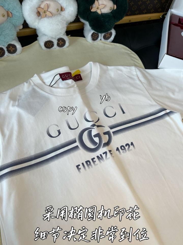 Gucci Cotton jersey T-shirt with Gucci print 785345 white -duoc-ban-tai-HVIP Shoes & Clothes