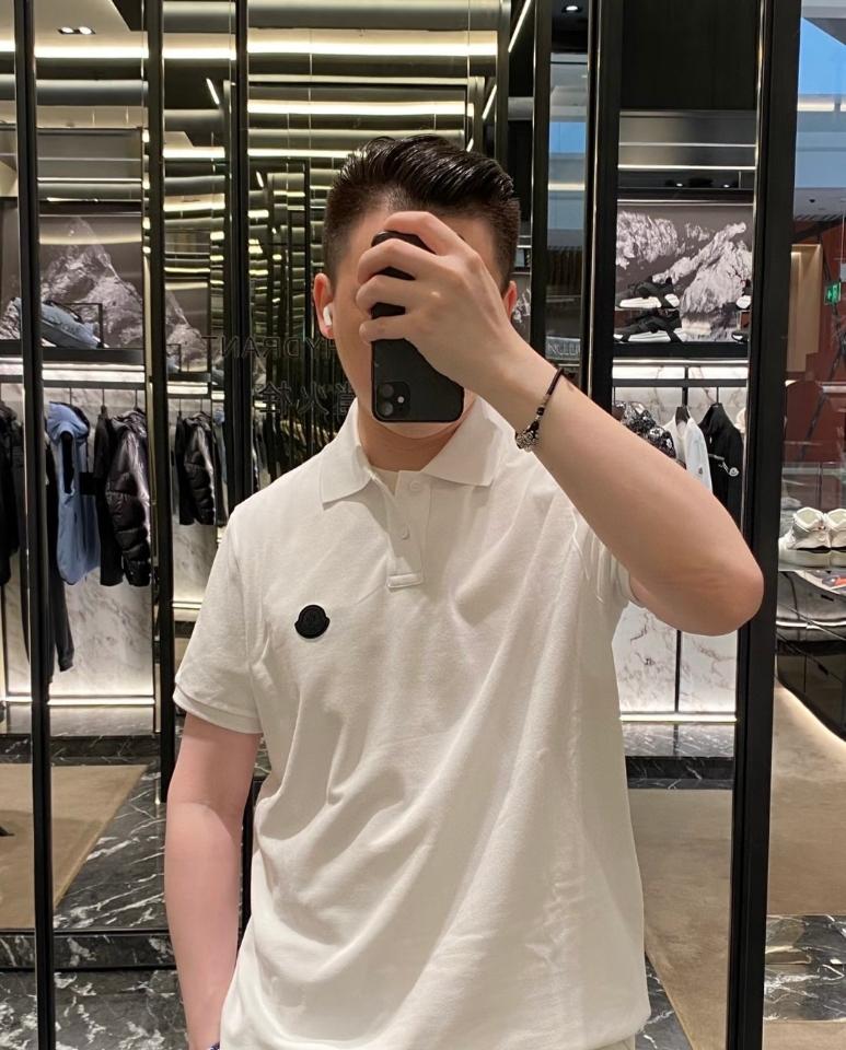 Moncler Logo Patch Cotton Piquet Polo black white -duoc-ban-tai-HVIP Shoes & Clothes