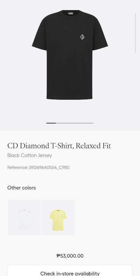 Dior CD Diamond T-Shirt, Relaxed Fit
Black Cotton Jersey 593J696A0554_C980 1-duoc-ban-tai-HVIP Shoes & Clothes