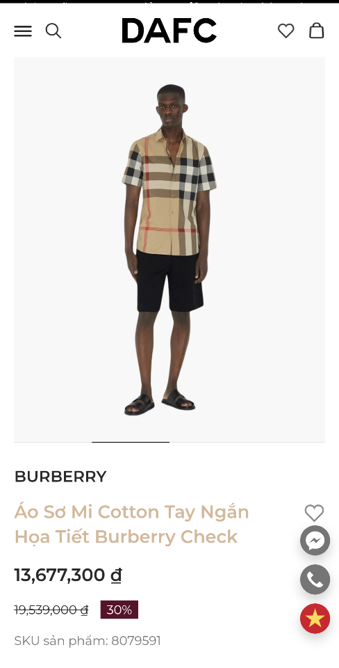 Burberry
checkered short-sleeved shirt-duoc-ban-tai-HVIP Shoes & Clothes