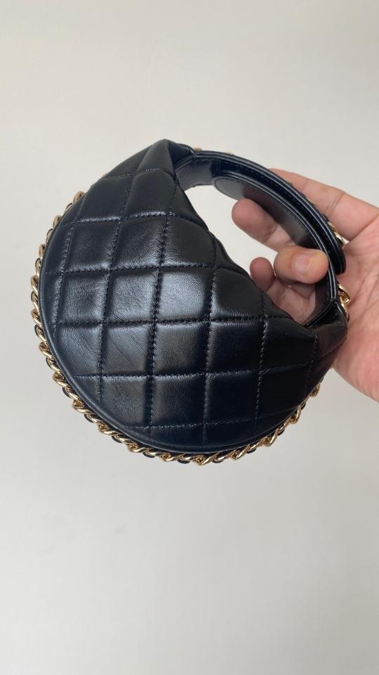Chanel 23c pouch mini bag black leather T1-duoc-ban-tai-Hvip Bags & Accessories