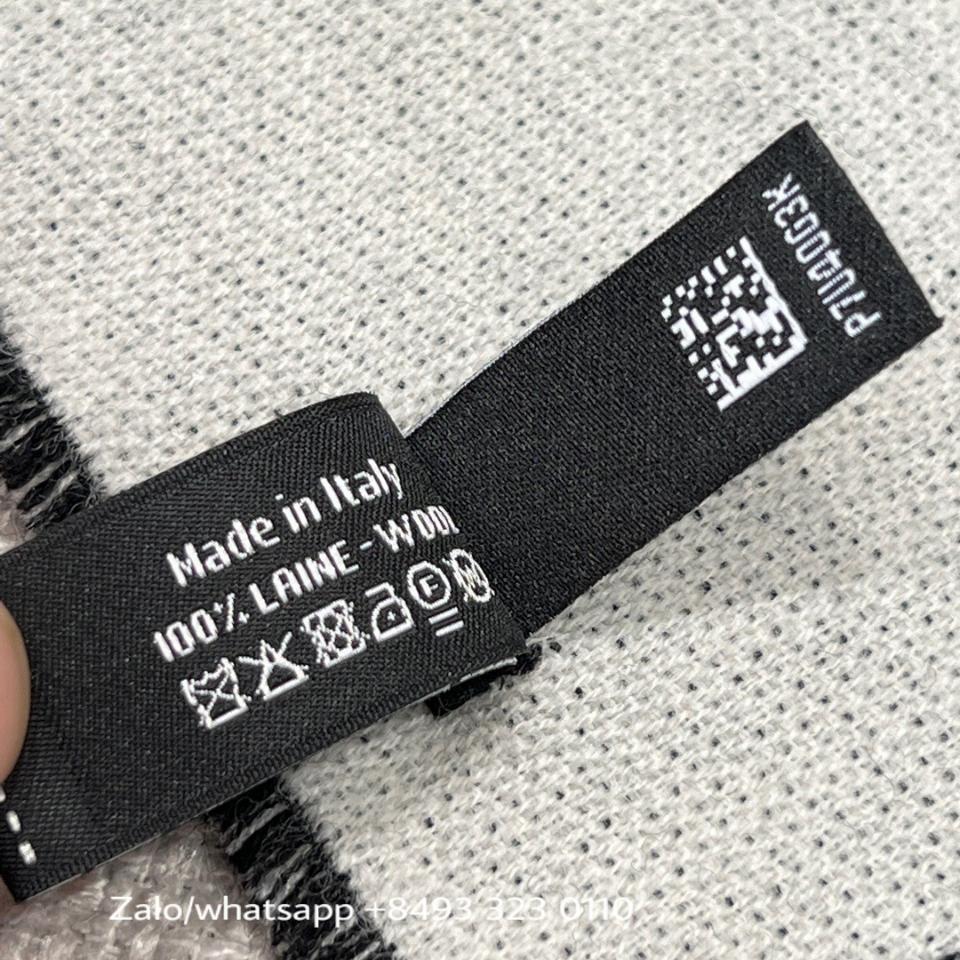 Chanel 24A Scarf Cashmere cc logo black/ivory K4 -duoc-ban-tai-Hvip Bags & Accessories