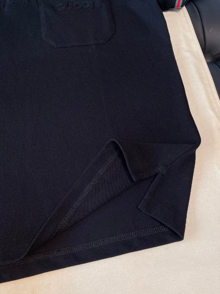 Gucci Cotton polo shirt with embroidery 795174 dark blue -duoc-ban-tai-HVIP Shoes & Clothes