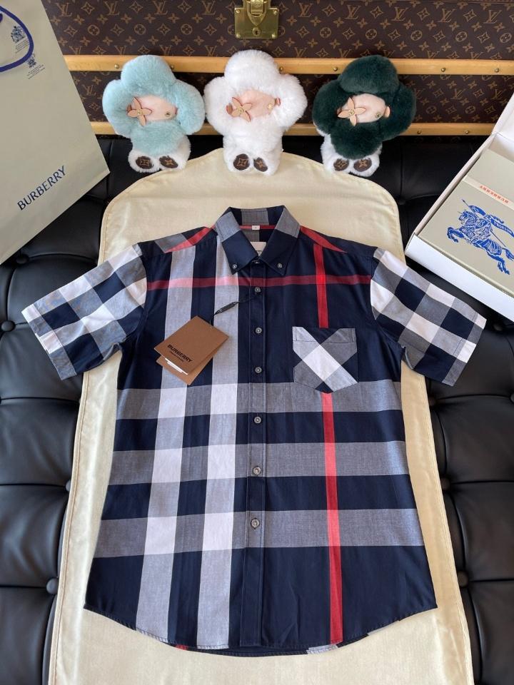 Burberry House Check cotton blend shirt navy 4045837 -duoc-ban-tai-HVIP Shoes & Clothes