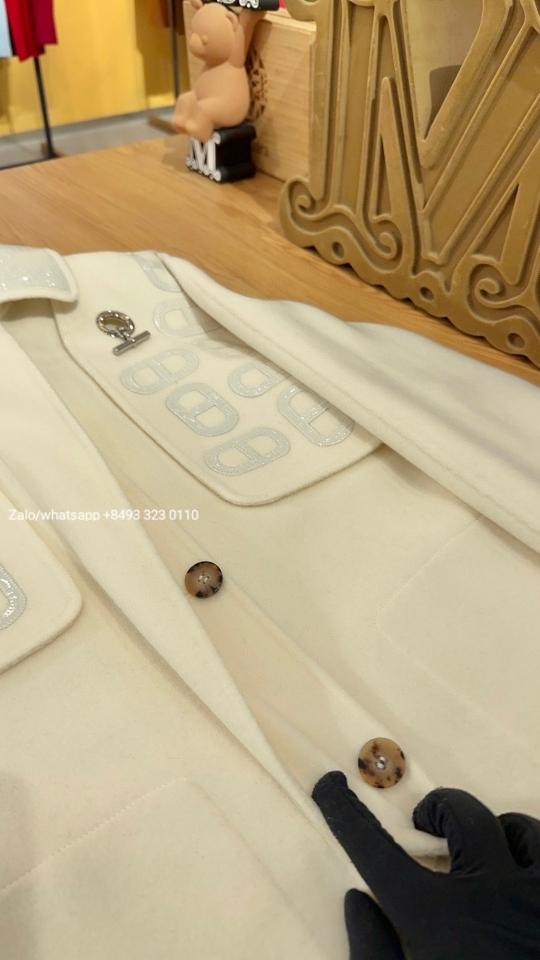 HERMES long coat cashmere and leather white pl1-duoc-ban-tai-Hvip Bags & Accessories