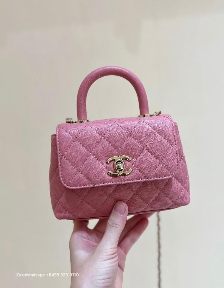 Chanel 24K AP4244 CLUTCH WITH CHAIN
 
Grained Calfskin & Gold-Tone Metal 
Light Pink CH3-duoc-ban-tai-Hvip Bags & Accessories