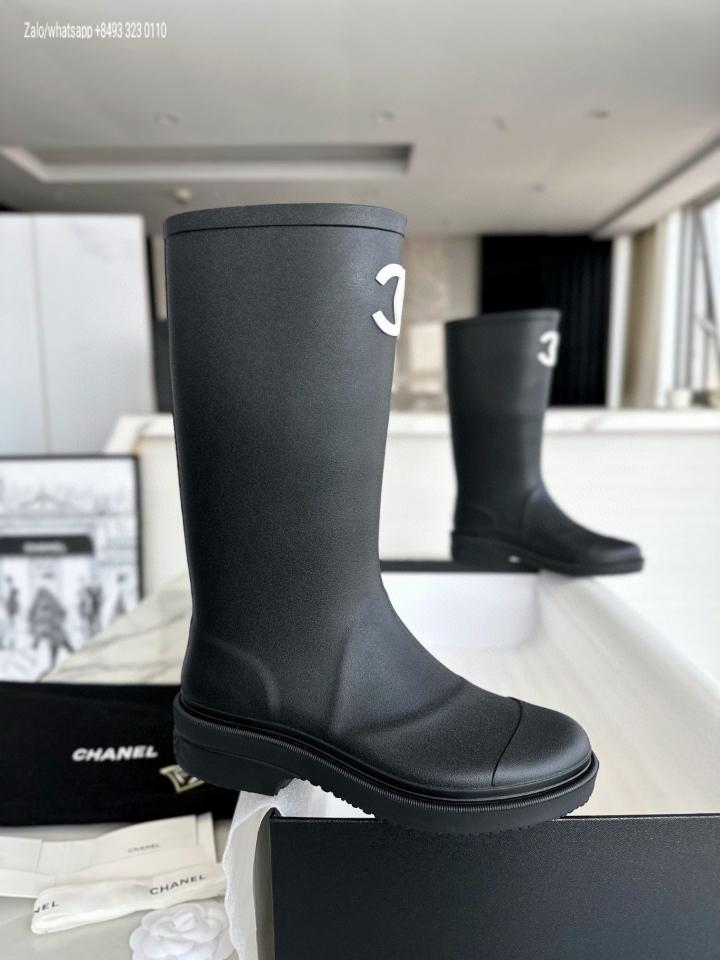 Chanel Rubber Rain Boots Black G39620-duoc-ban-tai-Hvip Bags & Accessories