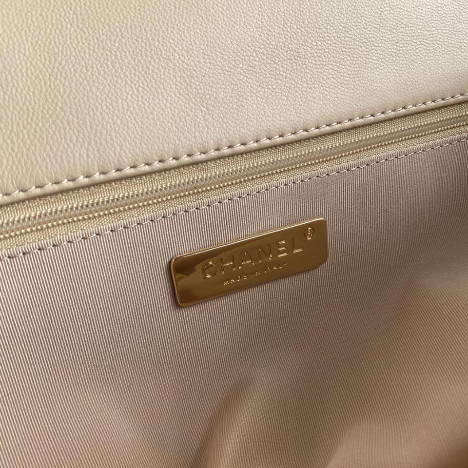 CHANEL 19 HANDBAG  Large Shiny Lambskin, Silver-Tone, Gold-Tone & Ruthenium-Finish Metal  beige AS1161 Cr1( 20 x 30 x 10cm)-duoc-ban-tai-Hvip Bags & Accessories