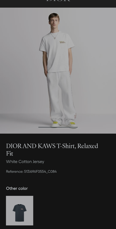 DIOR AND KAWS T-Shirt, Relaxed Fit
White Cotton Jersey
513J696F0554_C084-duoc-ban-tai-HVIP Shoes & Clothes