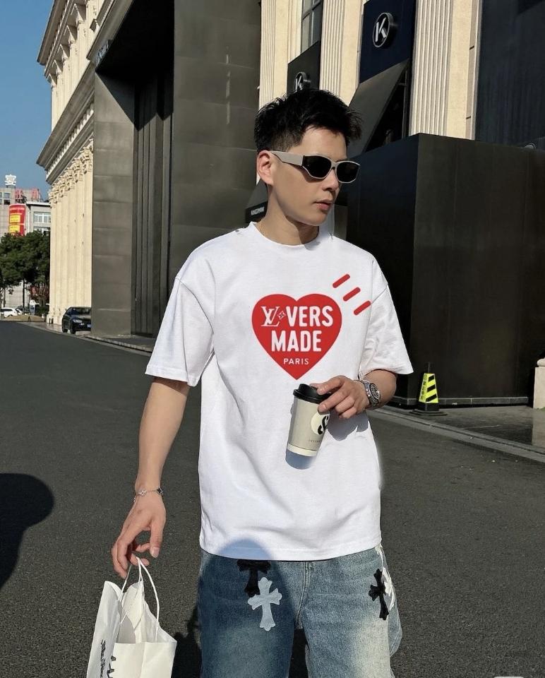 Louis Vuitton 1AM24T cotton t-shirt white -duoc-ban-tai-HVIP Shoes & Clothes