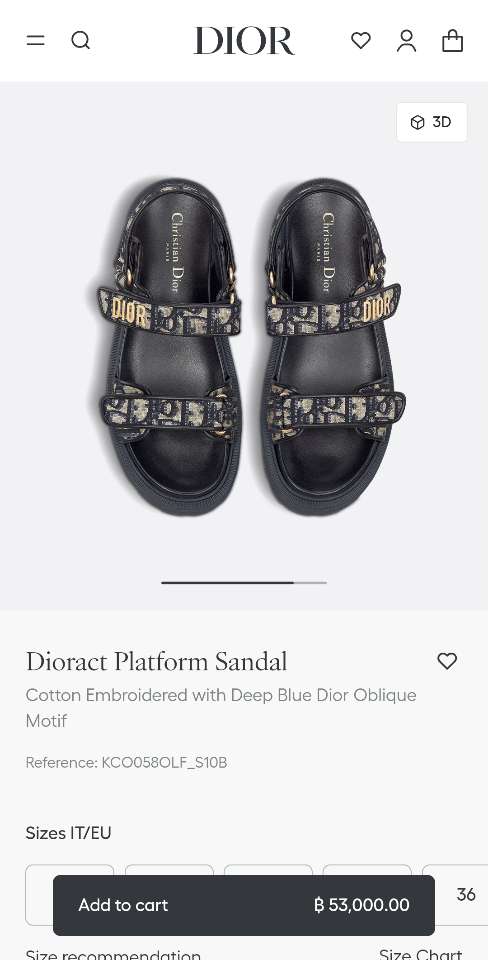 Dior Dioract Platform Sandal
Cotton Embroidered with Deep Blue Dior Oblique Motif
KCO058OLF_S10B-duoc-ban-tai-HVIP Shoes & Clothes