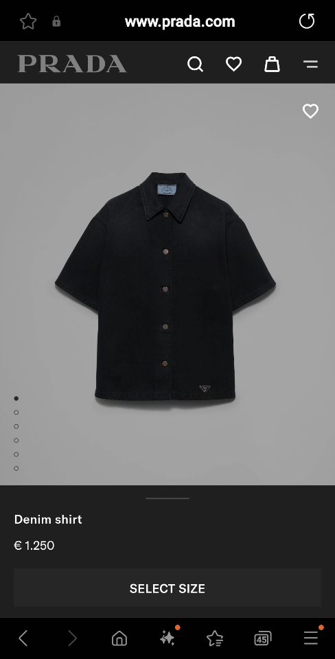 Prada black denim shirts GFC053_148J_F0557_S_OOO-duoc-ban-tai-HVIP Shoes & Clothes