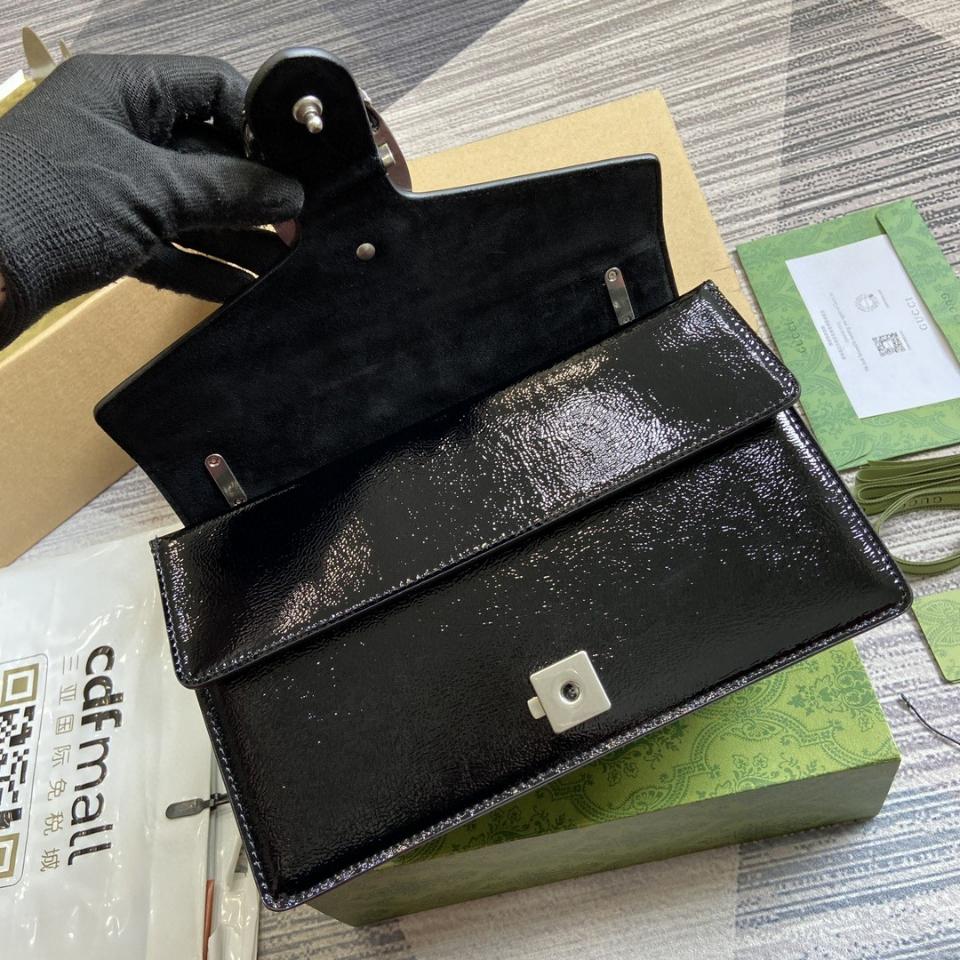     GUCCI DIONYSUS SMALL SHOULDER BAG black patent leather 795005 G1 -duoc-ban-tai-Hvip Bags & Accessories