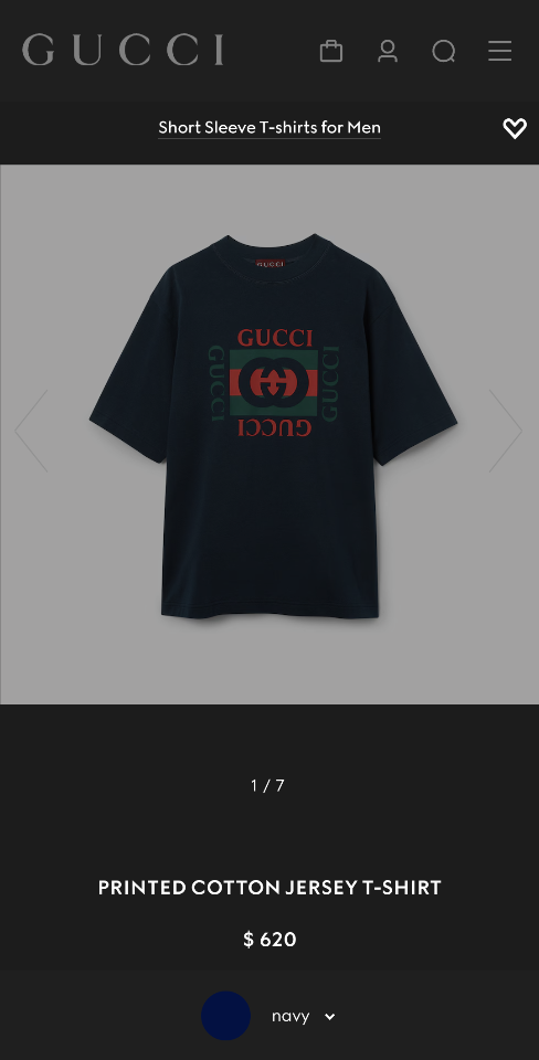 GUCCI Printed cotton jersey T-shirt 784361 navy -duoc-ban-tai-HVIP Shoes & Clothes