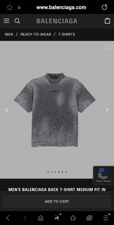 Balenciaga Men's Balenciaga Back T-shirt Medium Fit in Grey-duoc-ban-tai-HVIP Shoes & Clothes