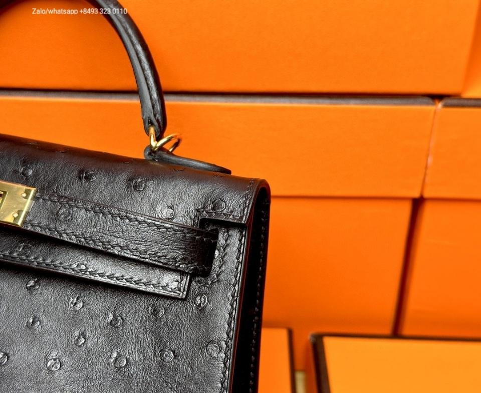 Hermès Kelly mini 20cm Noir (89) Ostrich GHW H2-duoc-ban-tai-Hvip Bags & Accessories
