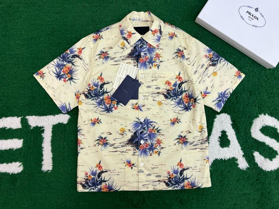 Prada Printed cotton bowling shirt-duoc-ban-tai-HVIP Shoes & Clothes