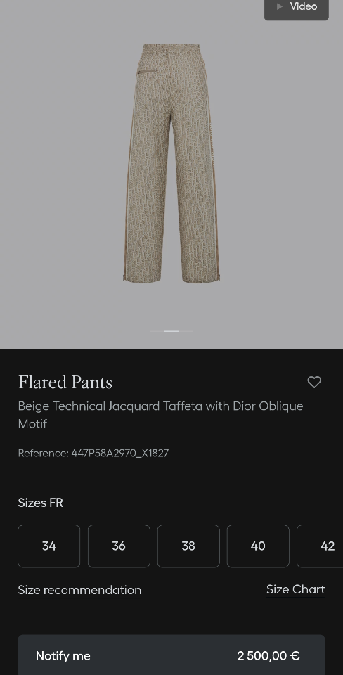 Dior Flared Pants
Beige Technical Jacquard Taffeta with Dior Oblique Motif 447P58A2970_X1827-duoc-ban-tai-HVIP Shoes & Clothes