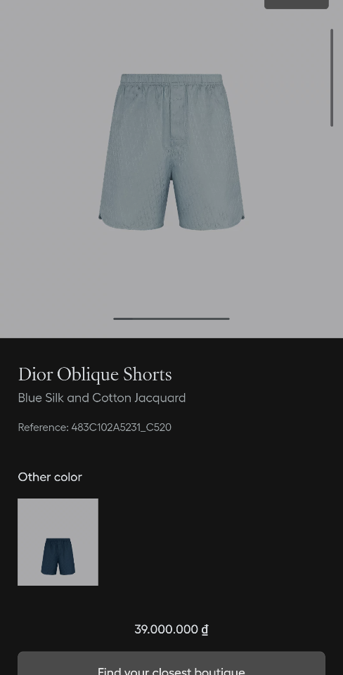 Dior Oblique Shorts
Blue Silk and Cotton Jacquard
483C102A5231_C520-duoc-ban-tai-HVIP Shoes & Clothes