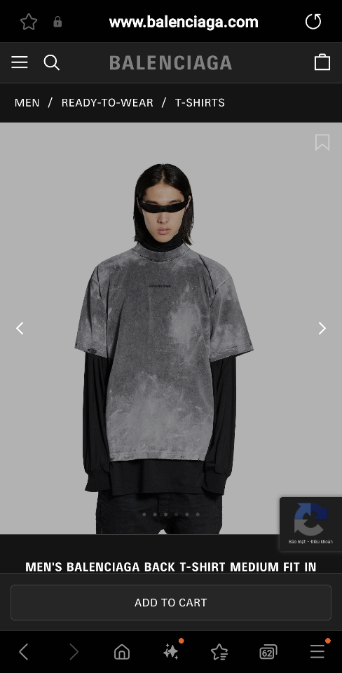 Balenciaga Men's Balenciaga Back T-shirt Medium Fit in Grey-duoc-ban-tai-HVIP Shoes & Clothes