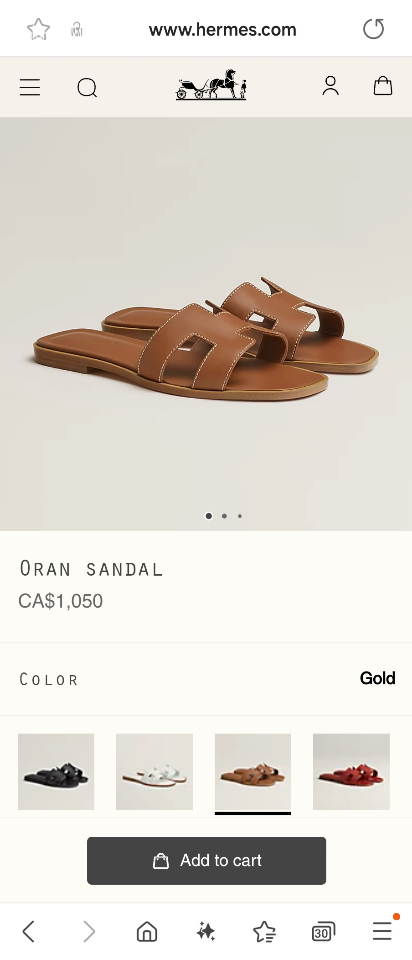 Hermès oran sandals box gold H021056Z S2 -duoc-ban-tai-Hvip Bags & Accessories