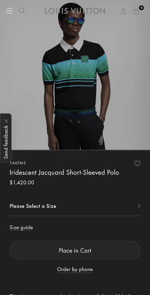 Louis Vuitton 1AGTM3
Iridescent Jacquard Short-Sleeved Polo-duoc-ban-tai-HVIP Shoes & Clothes