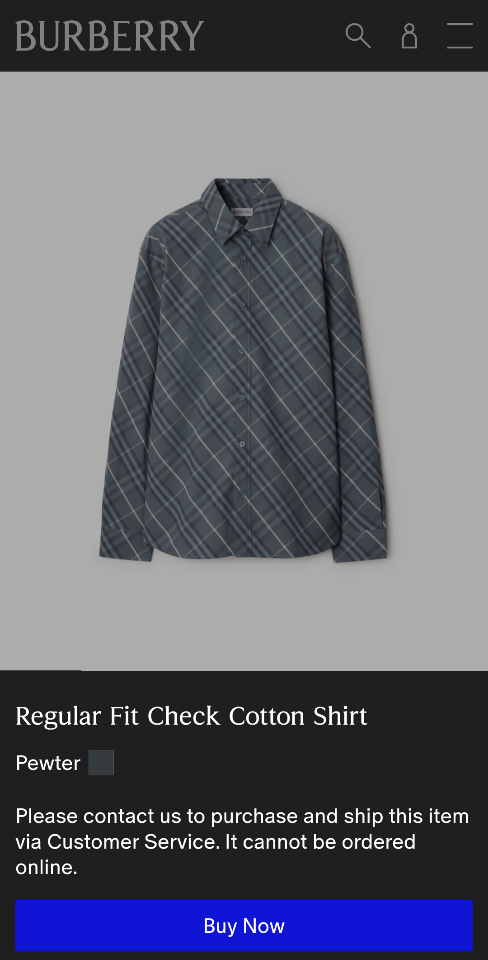 Burberry Regular Fit Check Cotton Shirt 8108726-duoc-ban-tai-HVIP Shoes & Clothes