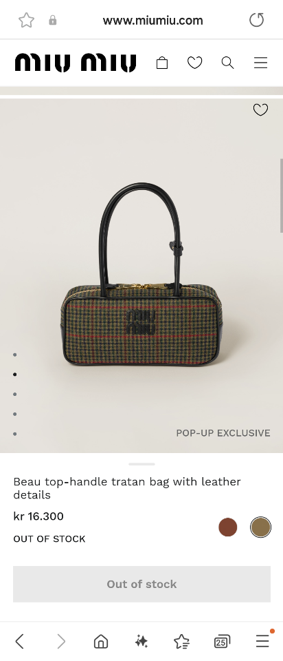 Miu Miu 5BB173 Beau top-handle tratan bag with leather details Loden Green M1-duoc-ban-tai-Hvip Bags & Accessories