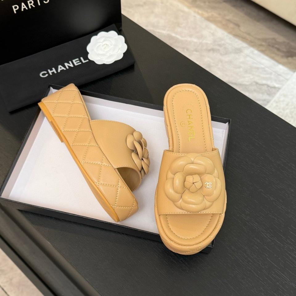 Chanel guốc 25s đế xuồng da bò hoa trà sh2-duoc-ban-tai-HVIP Shoes & Clothes
