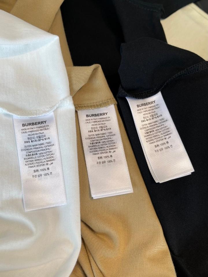 Burberry Check Trim Cotton T-shirt 8110101 flax-duoc-ban-tai-HVIP Shoes & Clothes