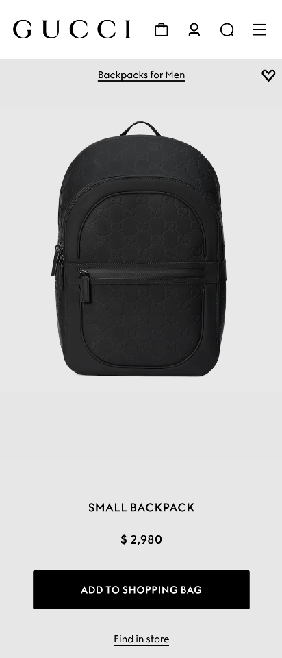 GUCCI SMALL BACKPACK black leather 771280 G1-duoc-ban-tai-Hvip Bags & Accessories