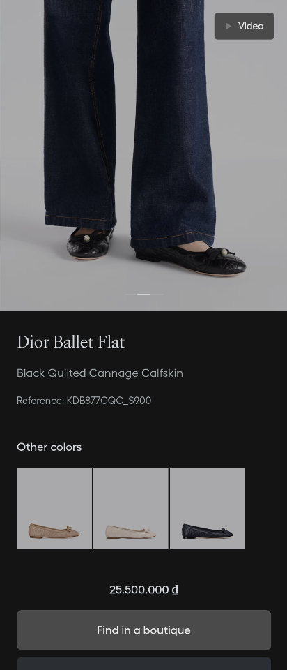 Dior Ballet Flat
Black Quilted Cannage Calfskin
 KDB877CQC DS -duoc-ban-tai-Hvip Bags & Accessories