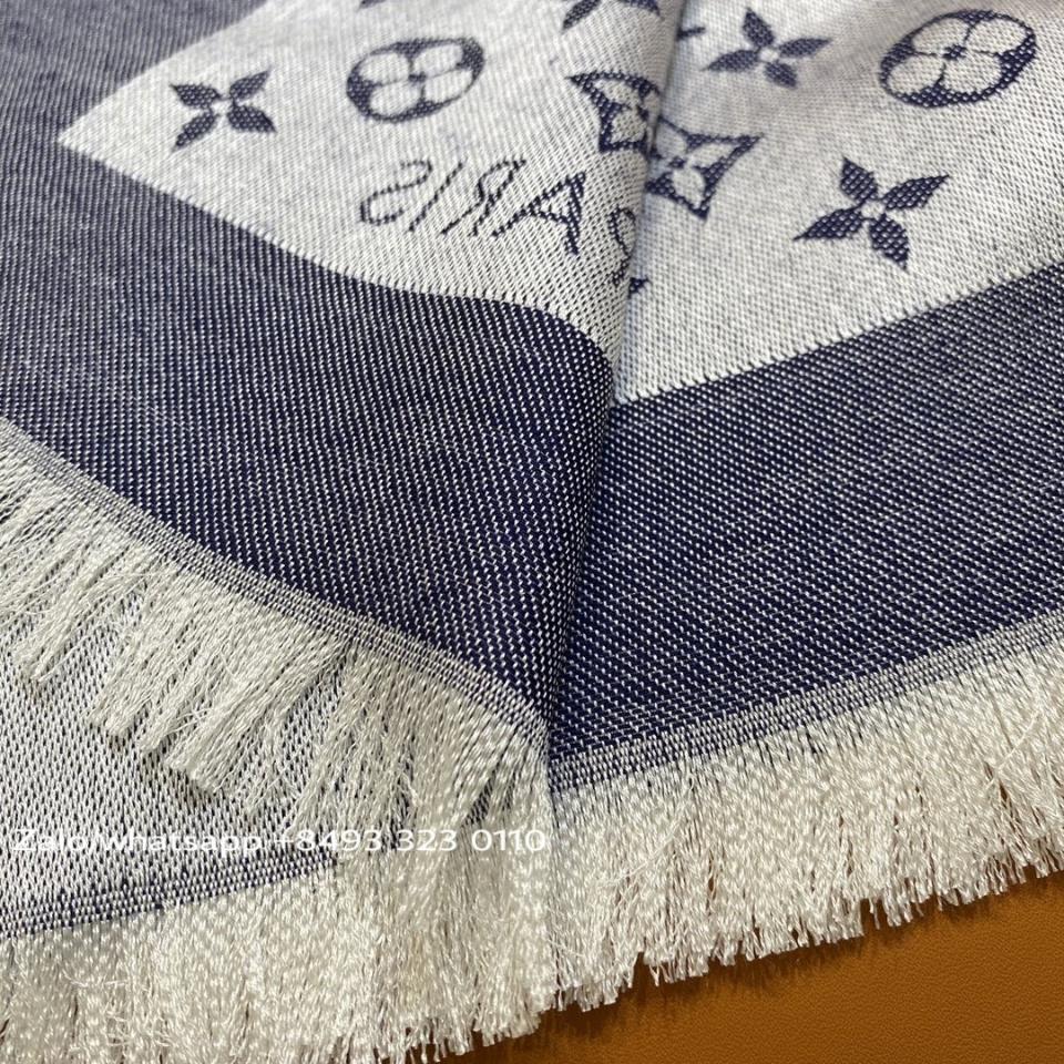 Louis Vuitton M71376 Monogram Denim Shawl blue K1-duoc-ban-tai-Hvip Bags & Accessories