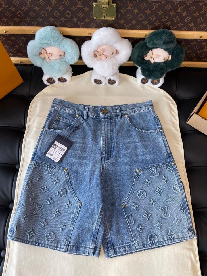 Louis Vuitton 1ABJ7c Monogram Cotton Logo Shorts 2023-24FW-duoc-ban-tai-HVIP Shoes & Clothes
