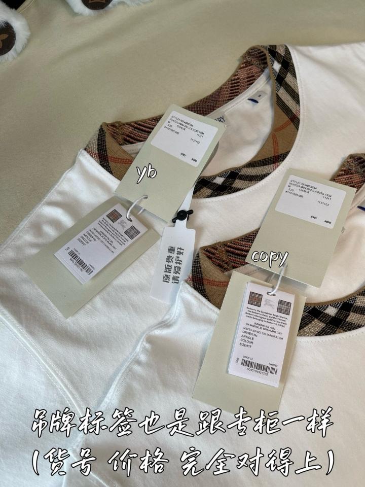 Burberry Check Trim Cotton T-shirt 8110101 white-duoc-ban-tai-HVIP Shoes & Clothes