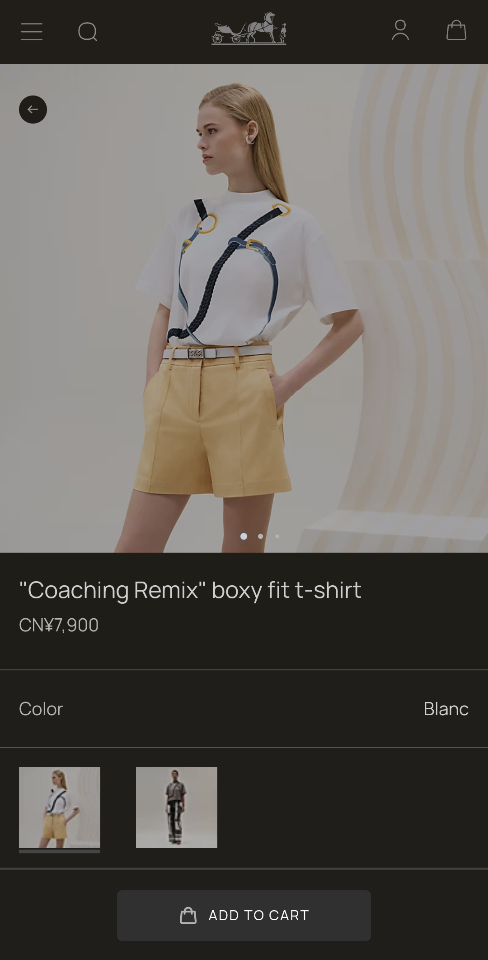 Hermès "Coaching Remix" boxy fit t-shirt-duoc-ban-tai-HVIP Shoes & Clothes