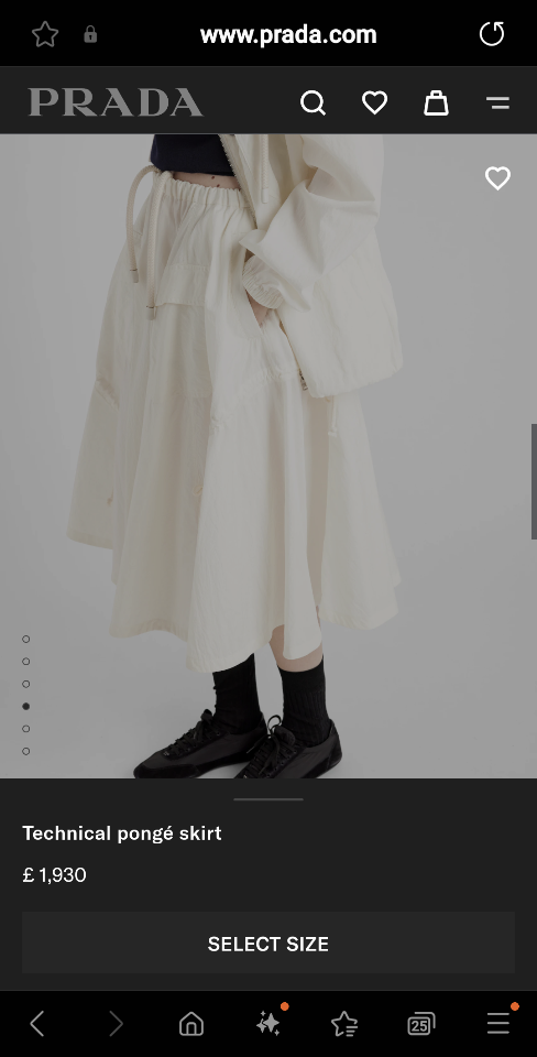 Prada Technical pongé skirt-duoc-ban-tai-HVIP Shoes & Clothes