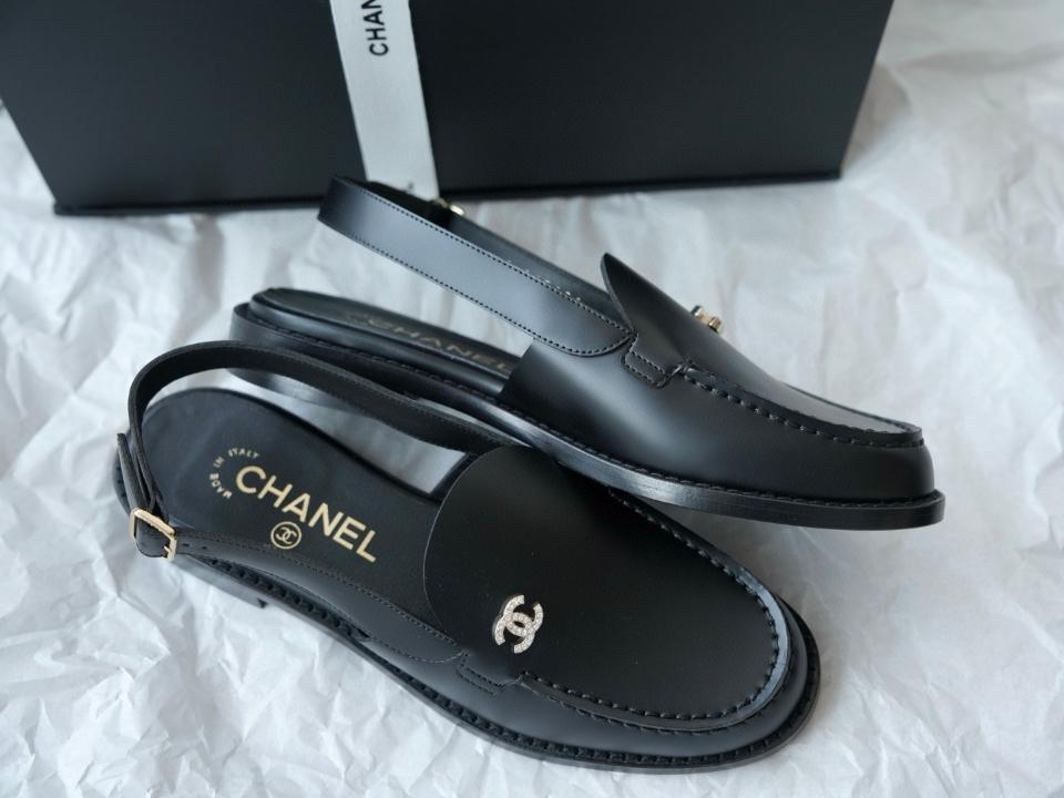 Chanel 25p slingback loafers calfskin black G45614 S3-duoc-ban-tai-HVIP Shoes & Clothes