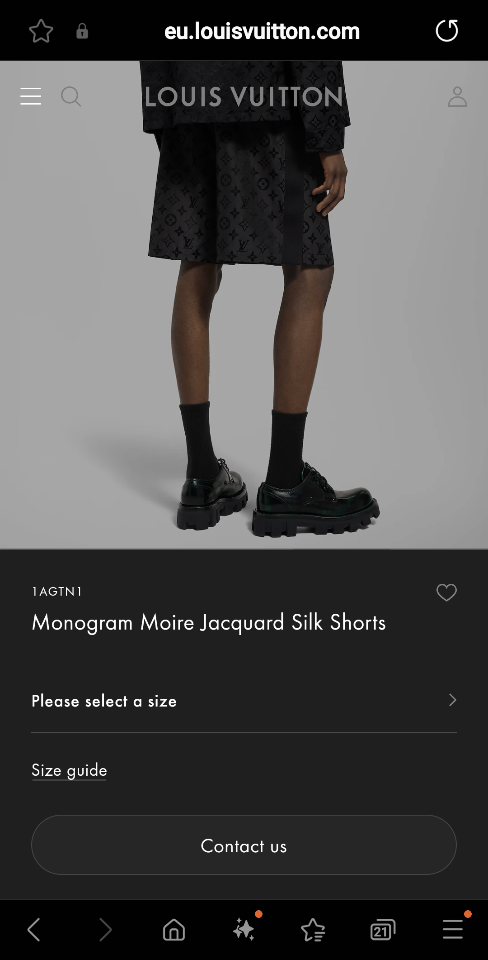 Louis Vuitton 1AGTN1
Monogram Moire Jacquard Silk Shorts-duoc-ban-tai-HVIP Shoes & Clothes