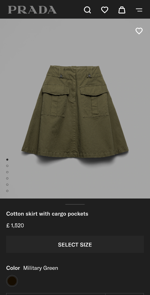 Prada otton skirt with cargo pockets P124W_162G_F0161_S_OOO-duoc-ban-tai-HVIP Shoes & Clothes