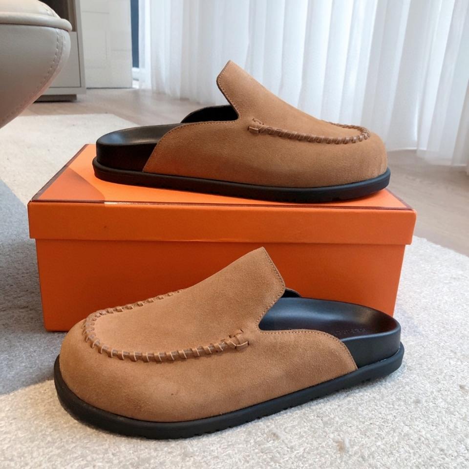 Hermès Johan mule in Suede natural H242985Z H2 -duoc-ban-tai-HVIP Shoes & Clothes