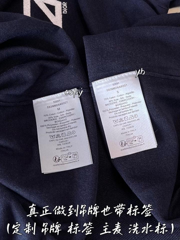 Dior CD Diamond navy Short-Sleeved Sweater
Blue Cotton and Silk Jersey 593M604A6001_C980 1-duoc-ban-tai-HVIP Shoes & Clothes