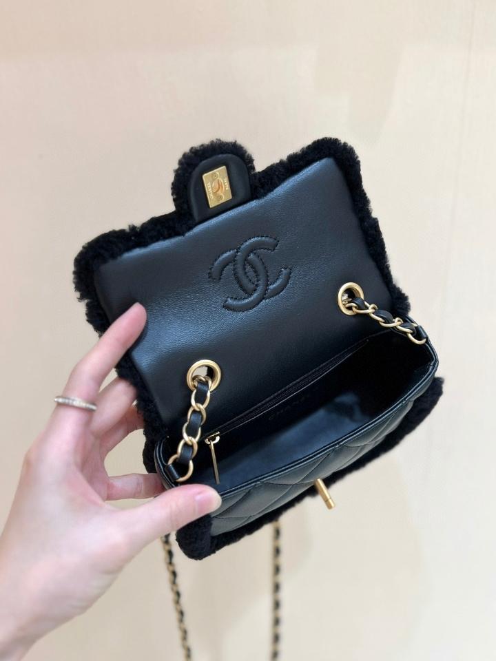 Chanel MINI FLAP BAG
 
Shearling Lambskin & Gold-Tone Metal 
Black AS5148 /AS5149 Ch3 -duoc-ban-tai-Hvip Bags & Accessories