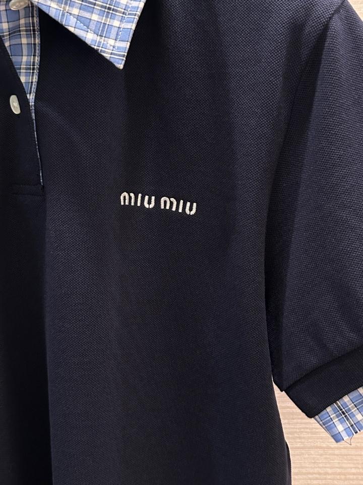 Miu Miu Piqué and poplin polo shirt MJN555_15WD_F0008_S_OOO-duoc-ban-tai-HVIP Shoes & Clothes