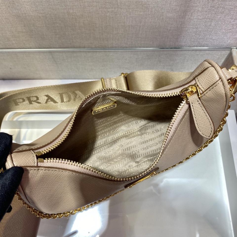 Prada Re-Edition 2005 Saffiano leather bag 1BH204 beige Pr1-duoc-ban-tai-Hvip Bags & Accessories